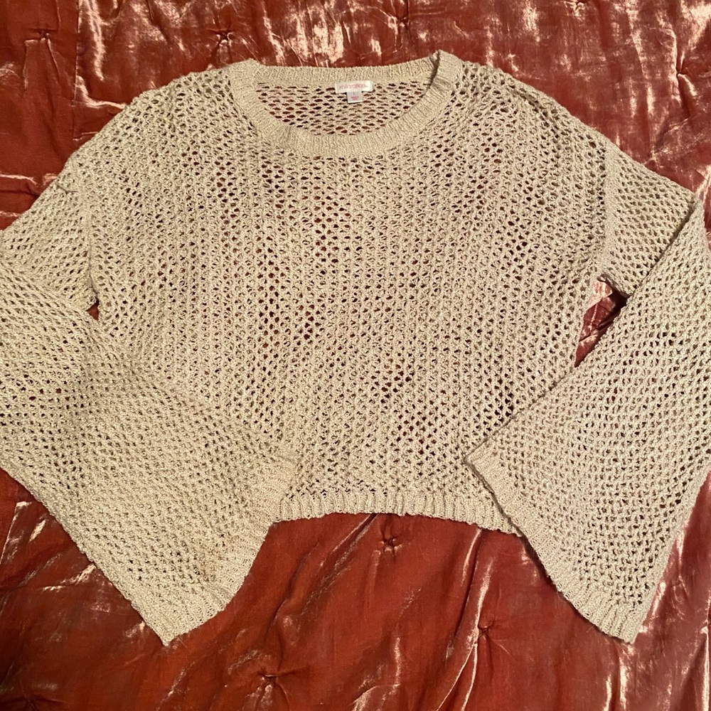 bell sleeve knit sweater